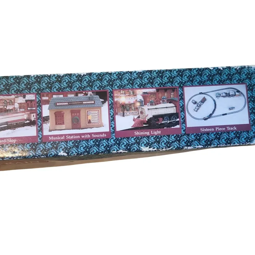 New Bright Bedford Falls Express Christmas Train Set  Sound 1995 Vintage